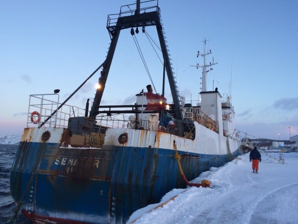 The crab trawler 'Senator' docked in Kirkenes, Norway. Photo: Atle Staalesen