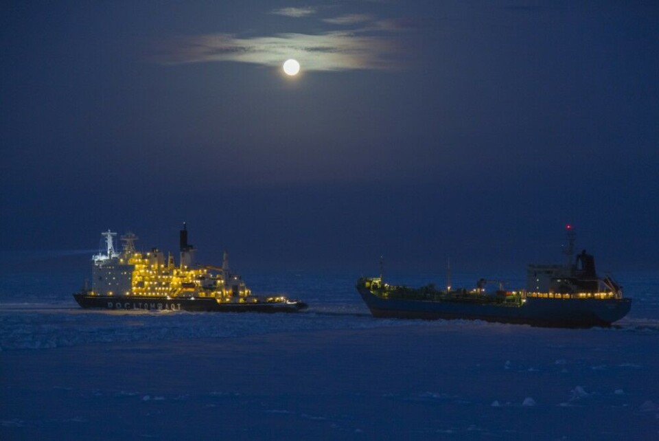Ледокольная проводка в Обской губе. Фото: «Газпром нефть»