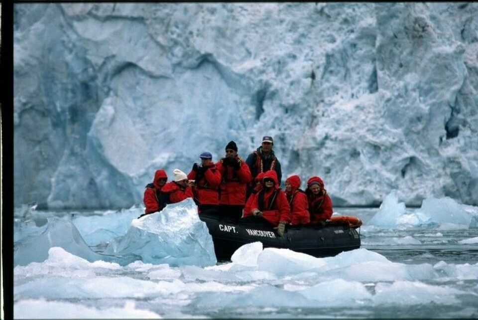 Arctic expedition tourism is increasing. Here from the Magdalene fjord on Svalbard.