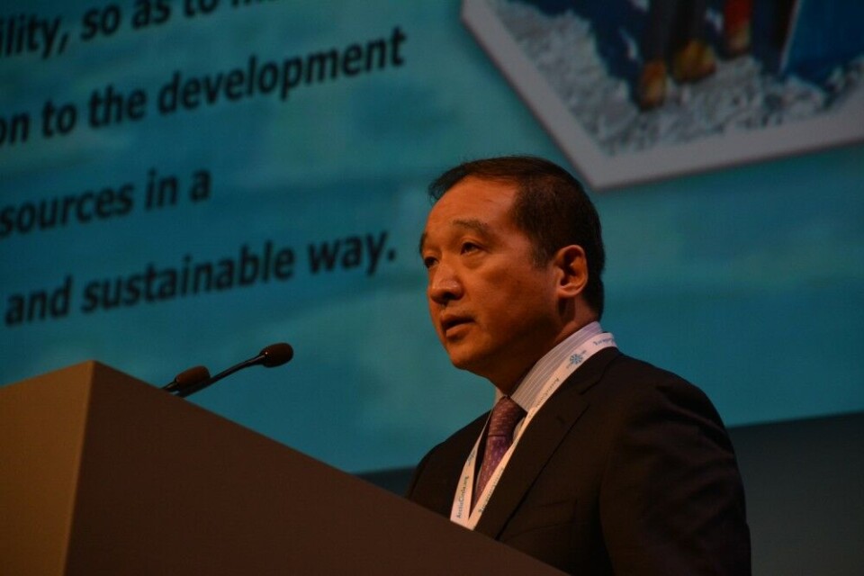 COSCO Vice President Ding Nong. Photo: Atle Staalesen