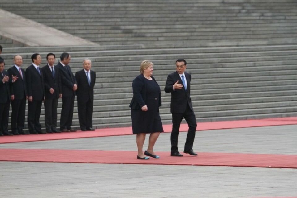 Norwegian PM Erna Solberg in China. Photo: Regjeringen at Flickr