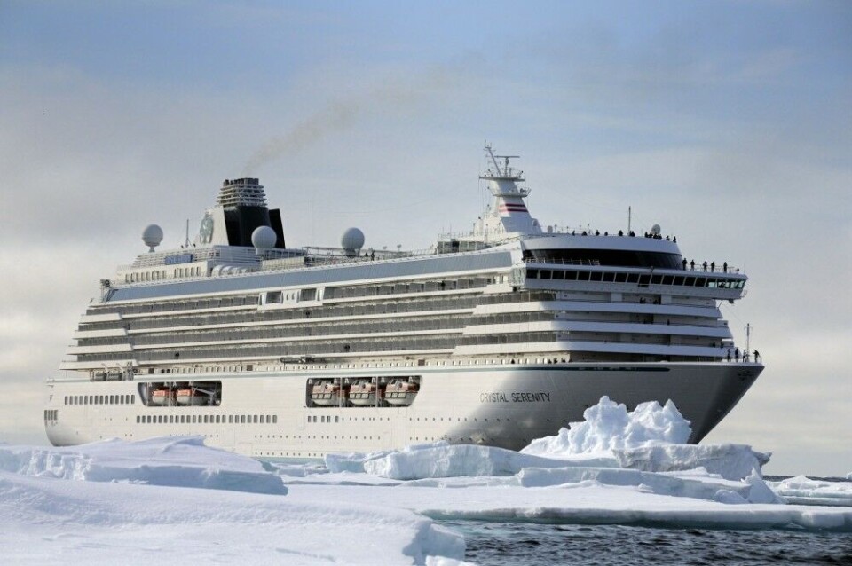 'Crystal Serenity' sailed around Alaska and Canada into the Northwest passage in August 2016. Photo courtesy of Crystal Cruises