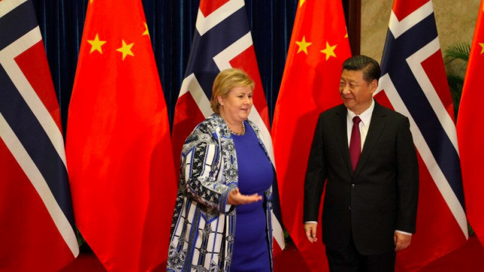 Erna Solberg meets with Xi Jinping. Photo: Regjeringen.no, Flickr