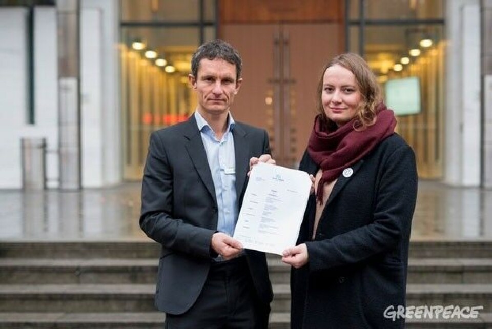 Truls Gulowsen and Ingrid Skjoldvær. Photo: Greenpeace