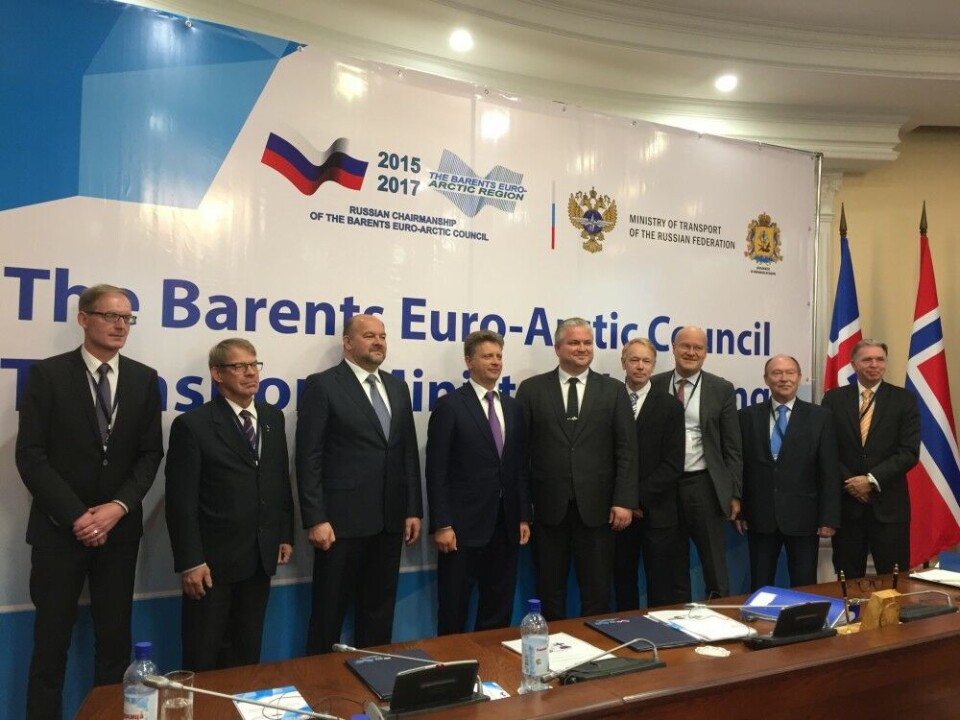 Representatives of four counties transport ministries assembled for BEATA meeting in Arkhangelsk. Photo: Rebecka Snefuglli Sondell