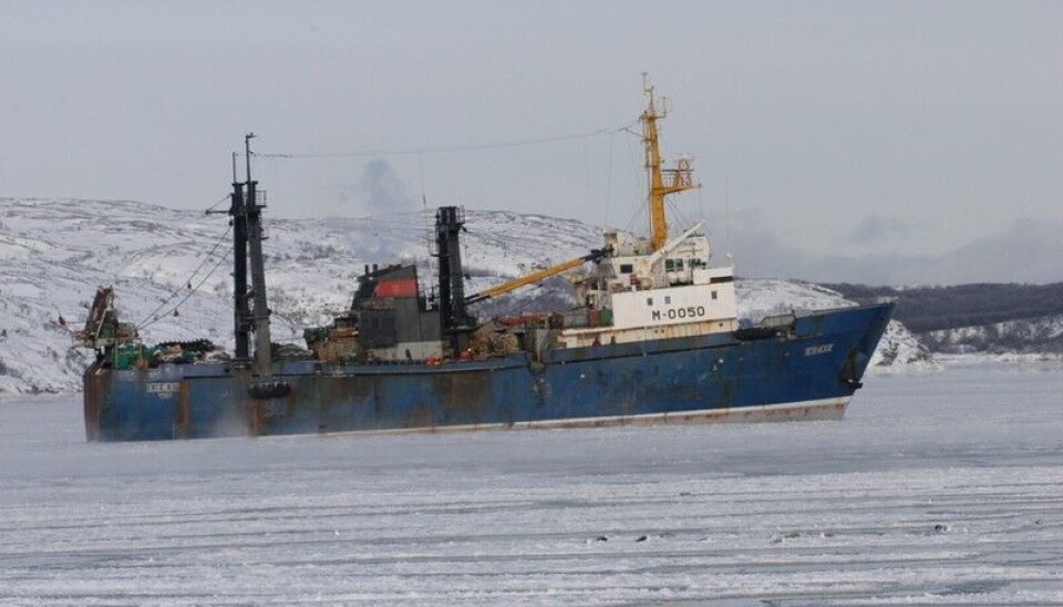 Russian trawler in Norwegian icy waters. Photo: Thomas Nilsen