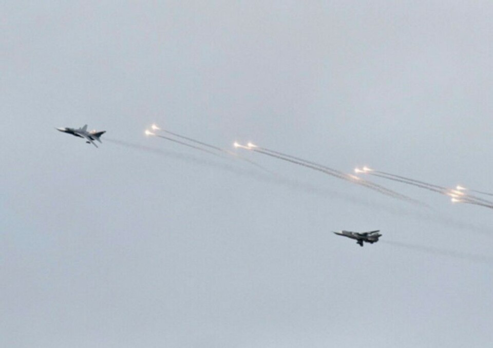 Су-24 в небе российско-норвежского приграничья. Фото: mil.ru