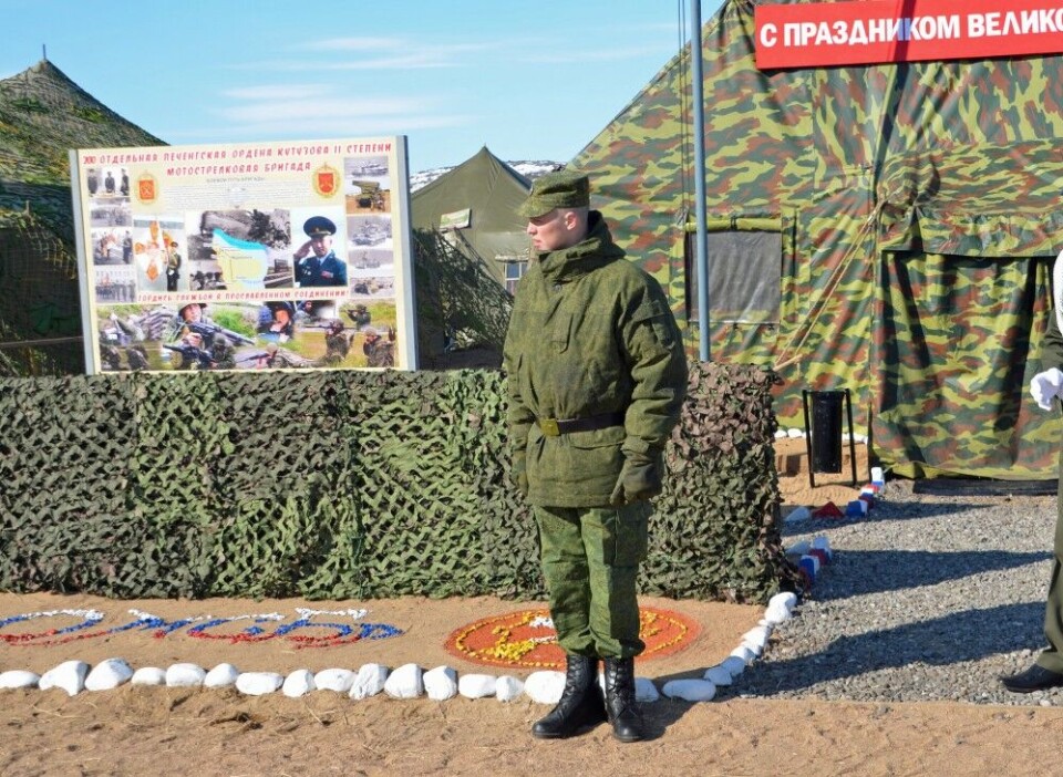 200th Independent Rifle Brigade is based in the Pechenga valley close to Norway. Illustration photo from May 9th celebrations in the Litsa valley. Photo: Trude Pettersen