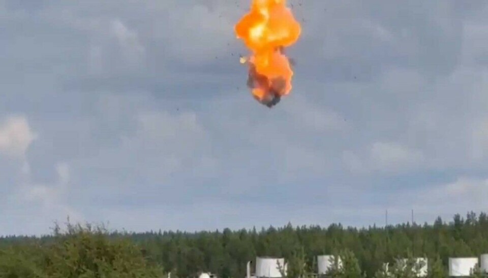 Russian air defense shoots down approaching drone. Screenshot of video