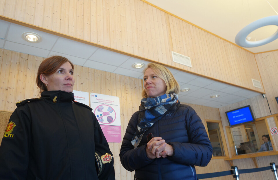 Head of Police Ellen Katrine Hætta and Anniken Huitfeldt. Photo: Atle Staalesen