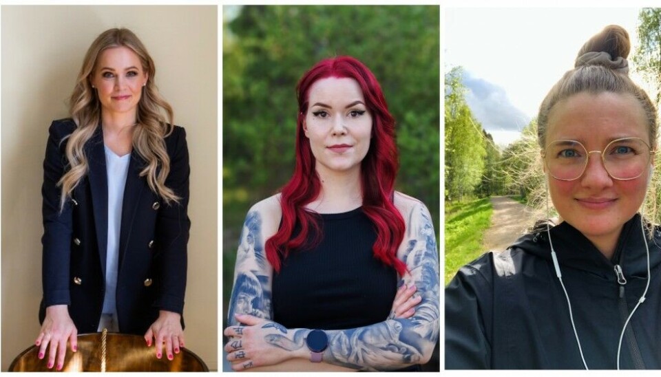 Lapland candidates for the European election Sara Seppänen (Finns Party), Viivi Järvelä (Social Democrat Party) and Annika Sipola (National Coalition Party).