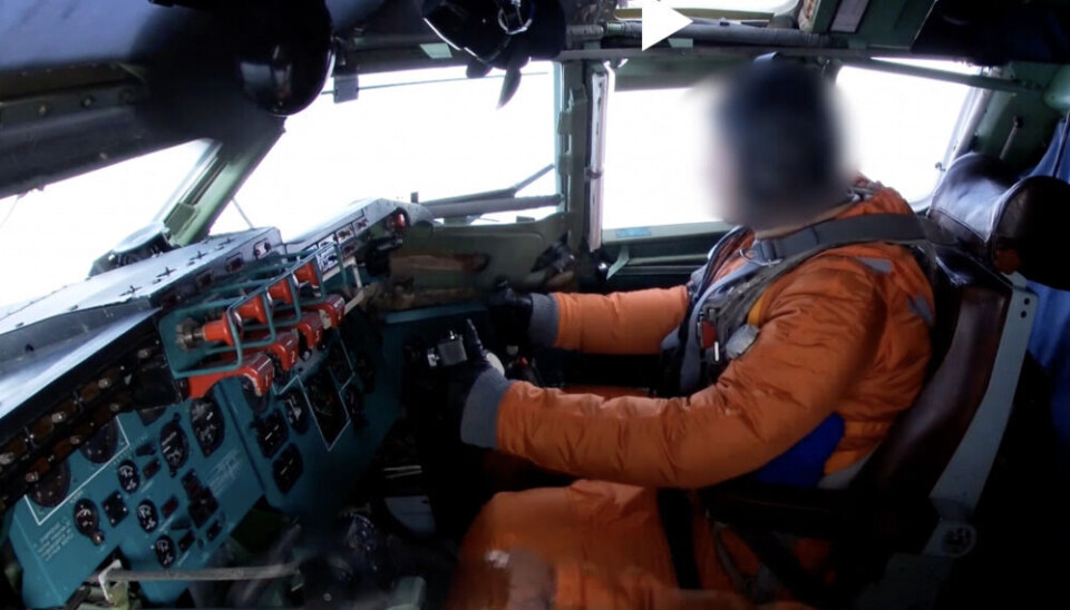 From the cockpit of the Tu-95MS on a previous flight from Olenya airfield. Screenshot from Defense Ministry video