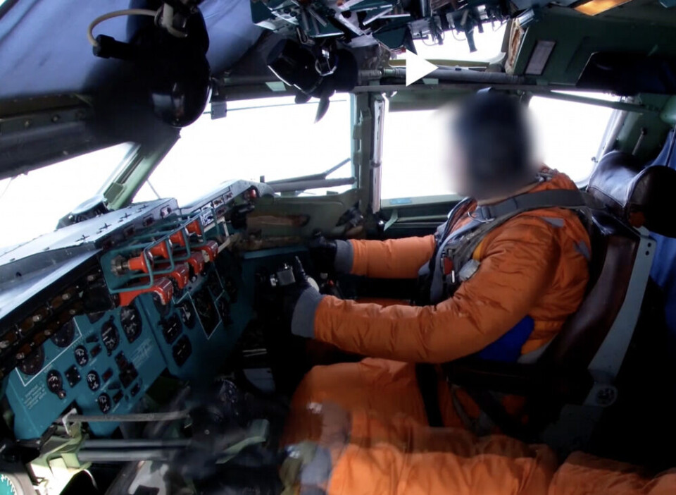 From the cockpit of the Tu-95MS on a previous flight from Olenya airfield.