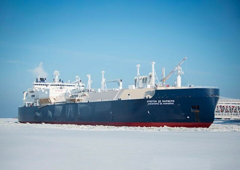 Танкер-газовоз “Кристоф де Маржери'. Фото: Sovcomflot.ru