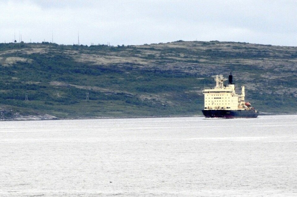 The nuclear powered icebreaker 'Vaigach'. Photo: Thomas Nilsen