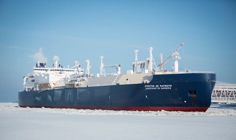 Ice-class LNG carrier 'Christophe De Margerie' is built for the Yamal LNG project. Photo: Sovcomflot.ru