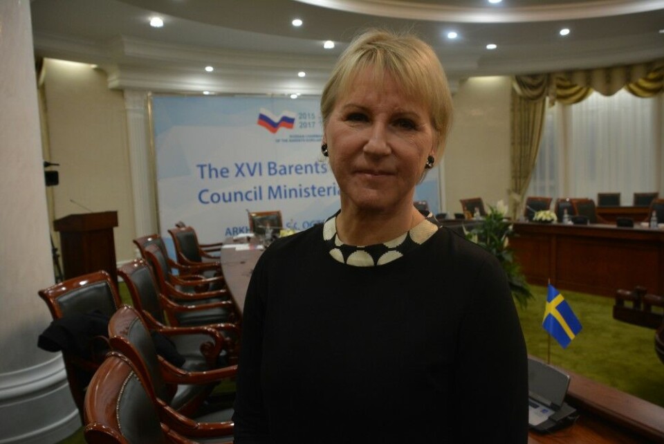 Swedish Foreign Minister Margot Wallström. Photo: Atle Staalesen