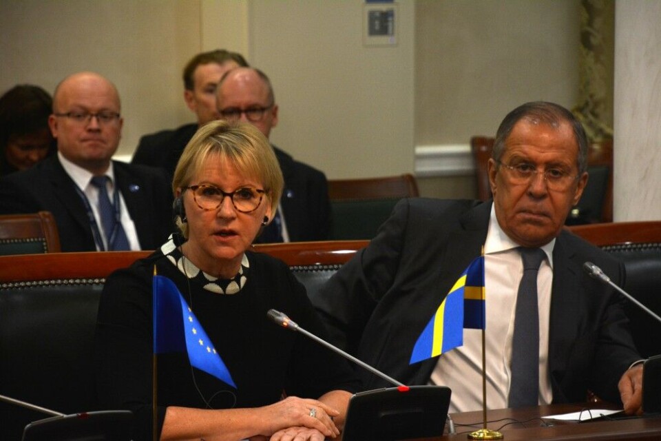 Margot Wallström and Sergey Lavrov. Photo: Atle Staalesen