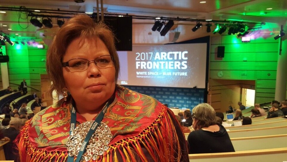 President of the Sami Parliament in Norway Vibeke Larsen. Photo: Thomas Nilsen