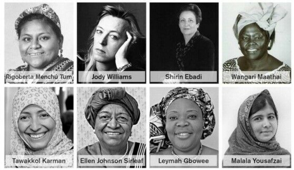 Five of these Nobel Peace Prize winners are behind the letter on Arctic oil drilling. Photo: nobelpeacecenter.org