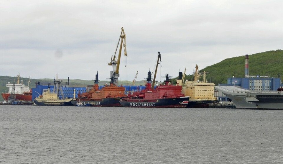 На базе обслуживания атомных ледоколов «Росатомфлота» в Мурманске уже тесно. Фото: Томас Нильсен