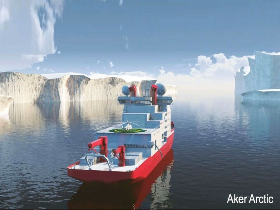 The 'Snow Dragon 2'. Illustration by Aker Arctic