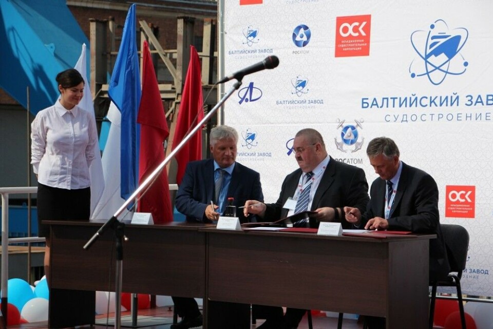 Signing ceremony for new icebreaker 'Ural'. Photo: bz.ru
