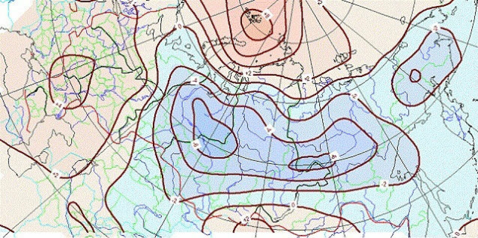 Temperature deviations in January 2021. Photo: Roshydromet