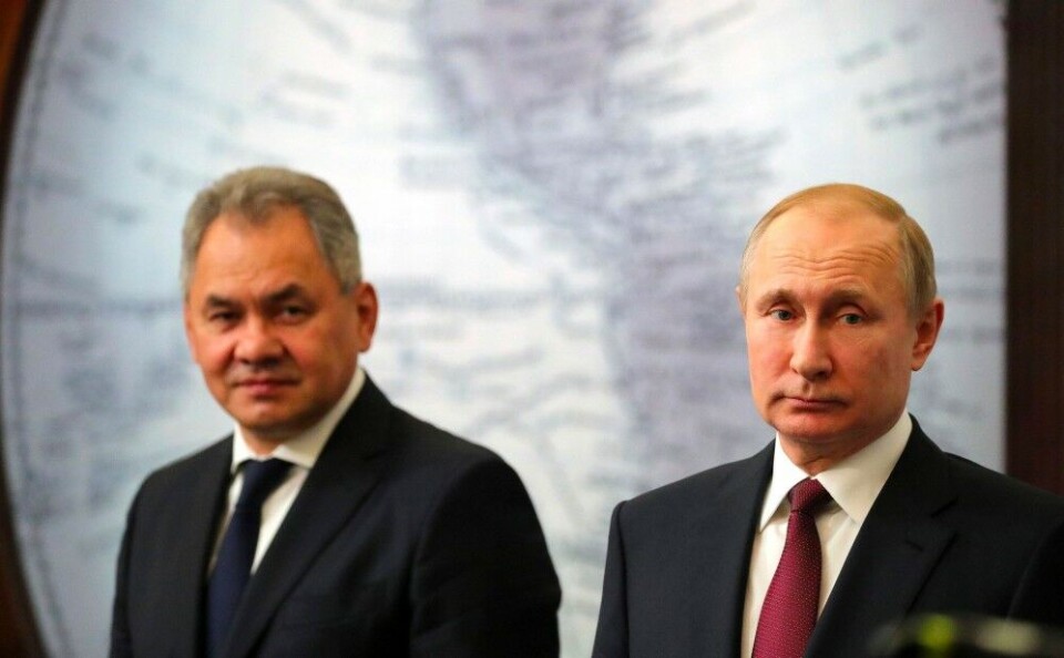 Vladimir Putin and Defense Minister Sergei Shoigu. Photo: Kremlin.ru