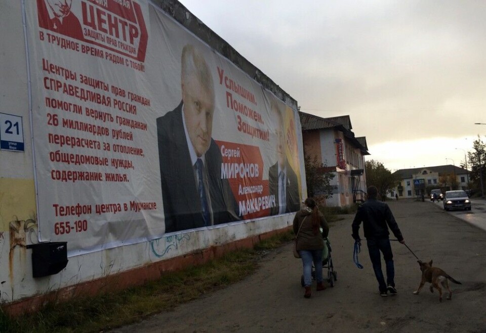 Election campaign in Nikel, Murmansk Oblast. Photo: Atle Staalesen