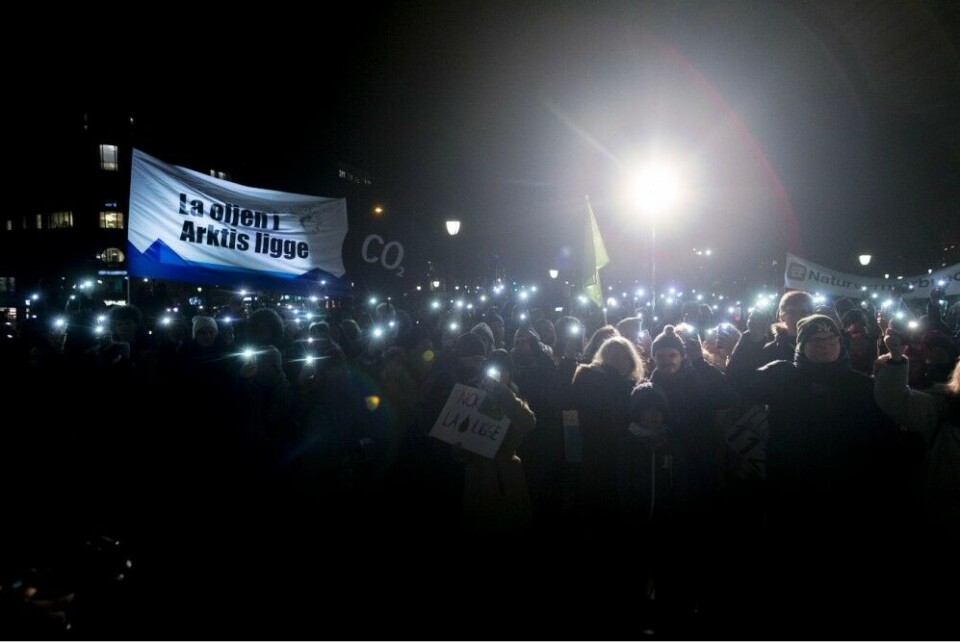 Climate protest in Oslo. Photo: Nature and Youth