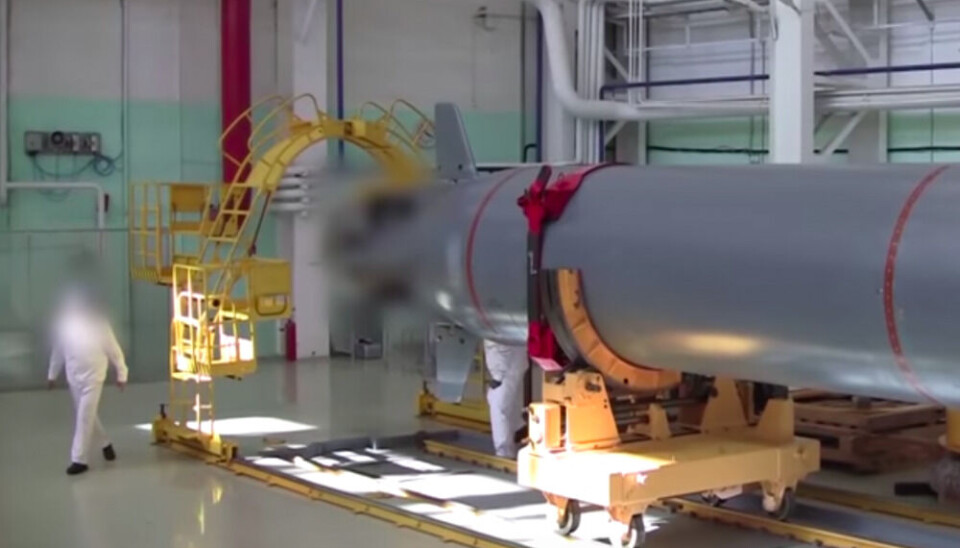 Manufacturing of test-versions of the Poseidon drones has been going on for years. The weapon has nuclear propulsion, but is not expected to be operational until the second half of this decade. Photo from video by Russian Ministry of Defense