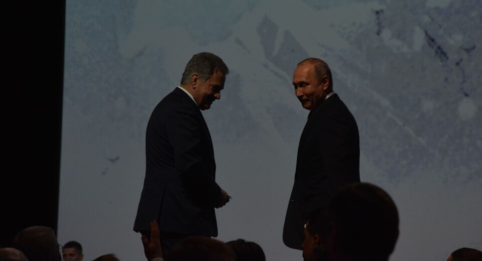 Sauli Niinistö and Vladimir Putin. Photo: Atle Staalesen