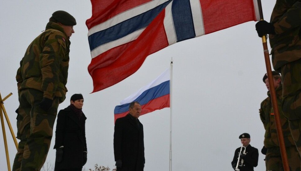 Russian foreign minister Sergei Lavrov attends 75 year liberation anniversary in Kirkenes in 2019 together with Norway’s Ine Eriksen Søreide. Photo: Atle Staalesen