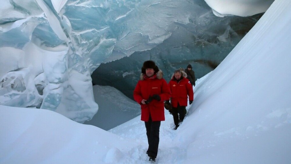 Dmitry Medvedev in Franz Josef Land in April this year. Photo: Government.ru