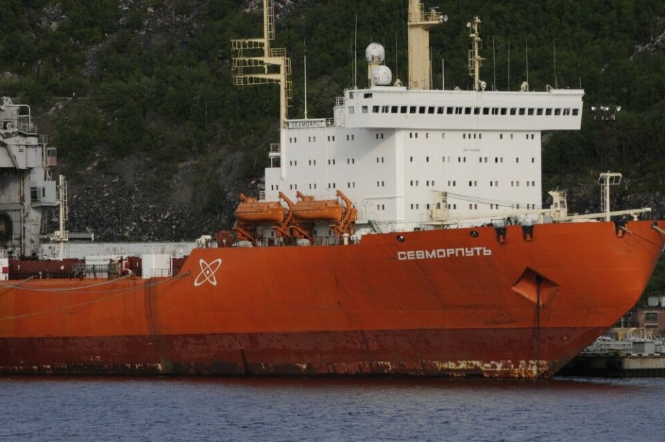 “Sevmorput “at her home base Atomflot in Murmansk. Photo: Thomas NilsenThe icebreaker “Kapitan Dranitsyn”. Photo: Thomas NilsenRussia’s new Vostok-II research station was displayed in St. Petersburg before departure earlier in October. “Sevmorput” in the background. Photo: Roshydromet