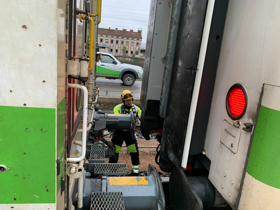 Connecting the train in Rovaniemi. Photo: Atle Staalesen
