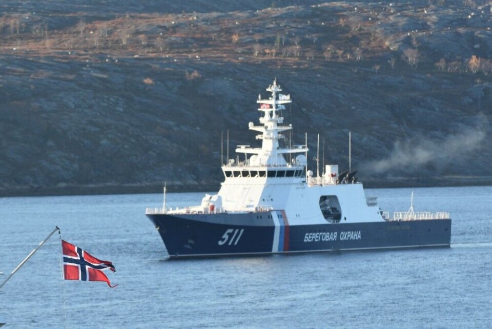 FSB Coast Guard vessel 'Polyarnaya Zvezda' in Norwegian waters. Photo: Thomas Nilsen