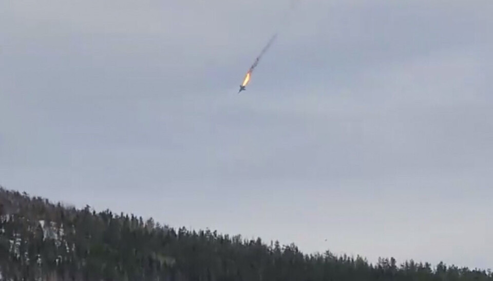The crash site is some 10 kilometers from the city of Monchegorsk. Screenshot from Telegram channel