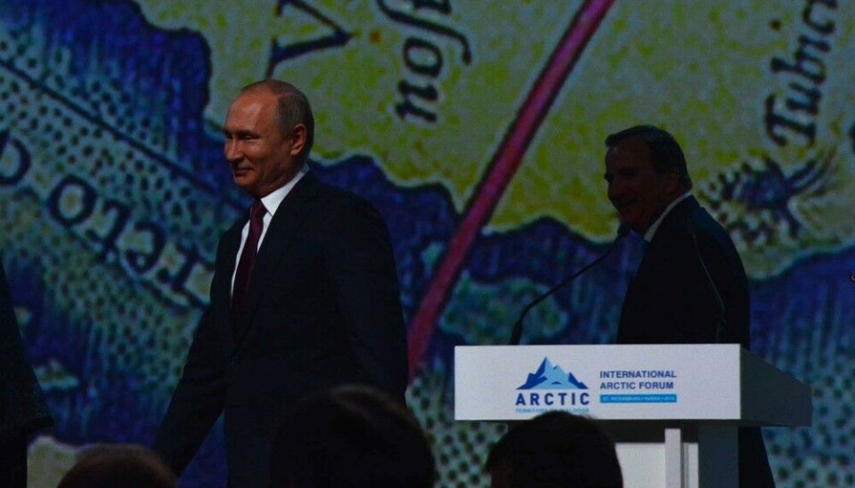 Russia no longer mentions cooperation bodies Arctic Council or the Barents Euro-Arctic Council in its Foreign Policy Framework document. In 2018, Vladimir Putin invited international guests to his Arctic Forum. Photo: Atle Staalesen