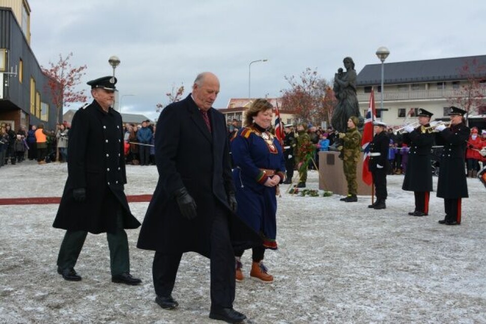 Norway’s King Harald V visited Kirkenes for the 70th liberation anniversary in October 2014. Photo: Thomas Nilsen