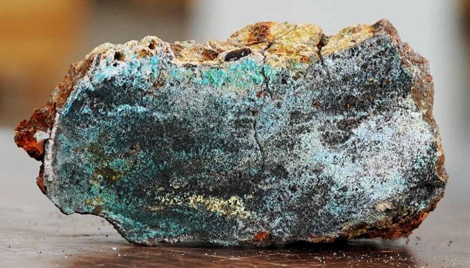 Sulphide sample, obtained in the Norwegian Sea. Photo: Øystein Leiknes Nag, Norwegian Offshore Directorate