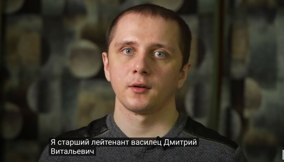 “I am senior lieutenant Dmitry Vasilets,” the political prisoner tells NO.Media in a video interview. Screenshot from video