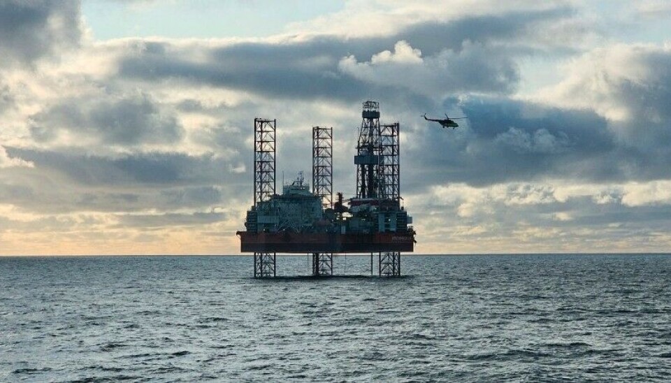 Russian jackup rig 'Arkticheskaya' in the Kara Sea. Photo: Gazprom Nedra