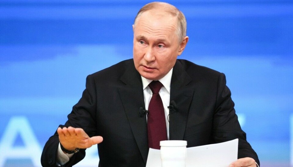 Vladimir Putin during the call-in. Photo: Kremlin press service