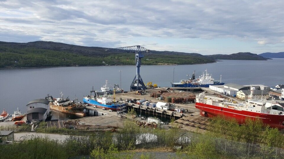 KIMEK shipyard in Kirkenes is frequently serving Russian fishing boats. Photo: Thomas Nilsen