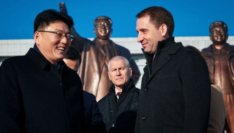 Aleksandr Kozlov plays a leading role in the Russian government’s cooperation with North Korea. Here from a visit to Pyongyang. Photo: Kozlov on Telegram