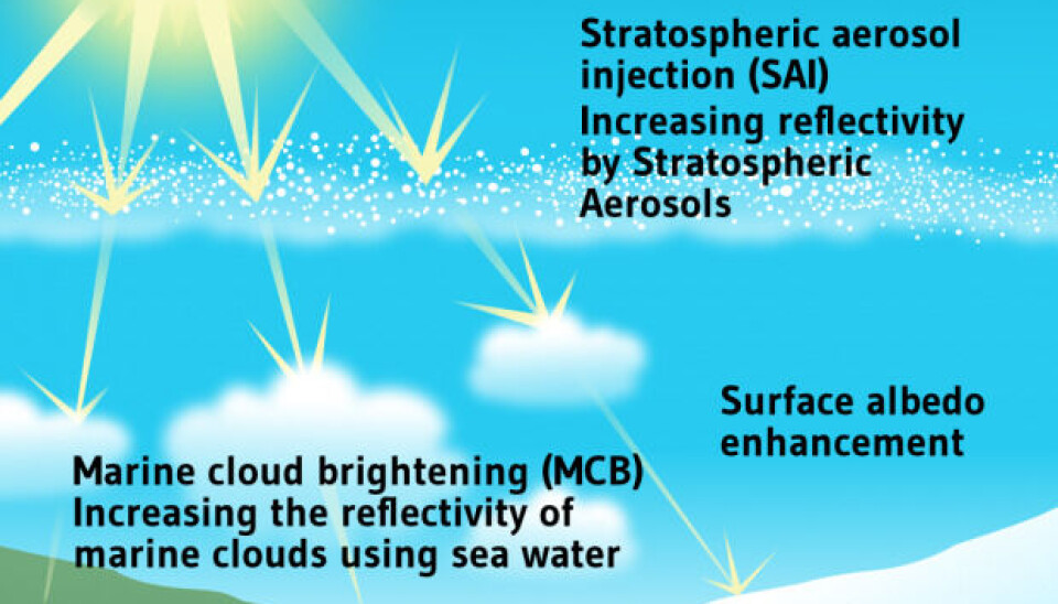 There are several proposed solar radiation modification technologies. Photo: Lapland University