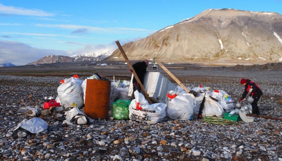 Ocean waste collected in a previous project at Svalbard.