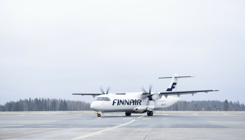 The aircraft could not land at Joensuu airport due to GPS-interference. Photo: Finnair